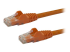 StarTech.com 100ft CAT6 Ethernet Cable, 10 Gigabit Snagless RJ45 650MHz 100W PoE Patch Cord, CAT 6 10GbE UTP Network Cable w/Strain Relief, Orange, Fluke Tested/Wiring is UL Certified/TIA - Höger vinkel