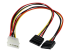 StarTech.com 12in LP4 to 2x SATA Power Y Cable Adapter - Höger vinkel